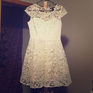 lace cream colored dress