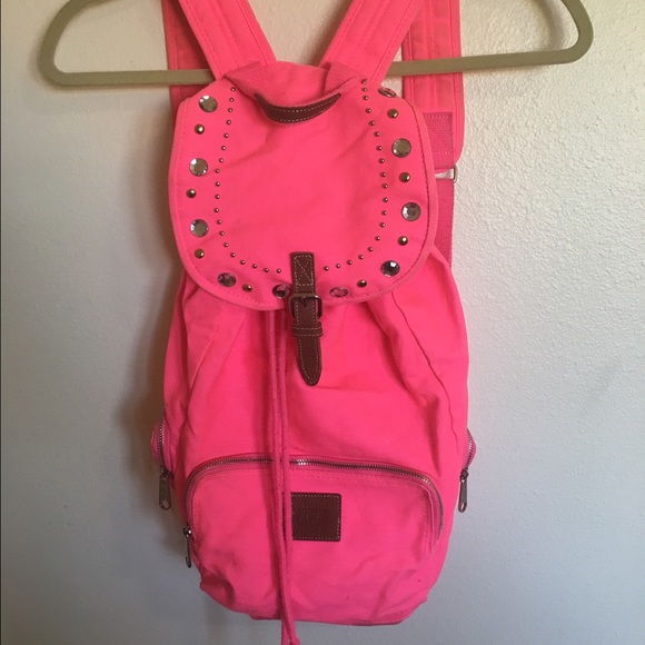 PINK hot pink backpack