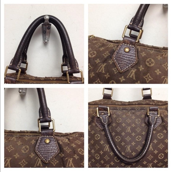 Louis Vuitton speedy 30 mini Lin satchel