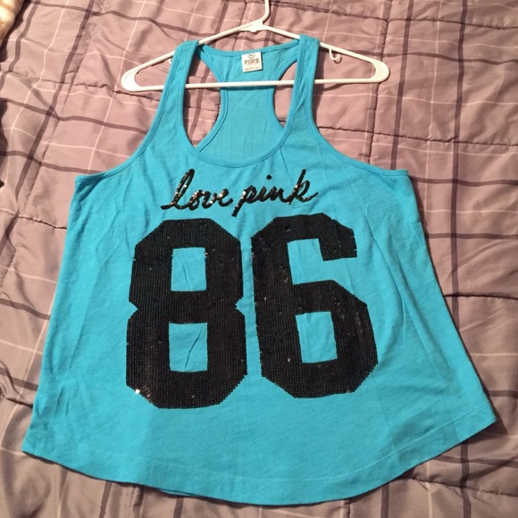 Pink brand racer back tank top!