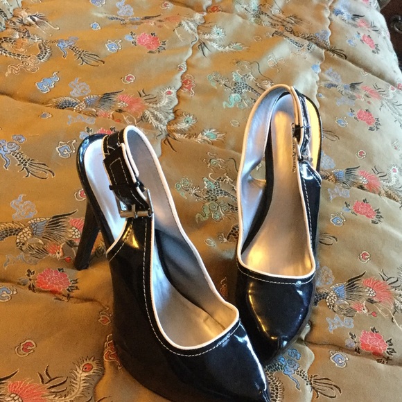 Charlotte Russe black & white heels