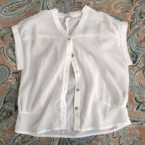 Sheer button up top