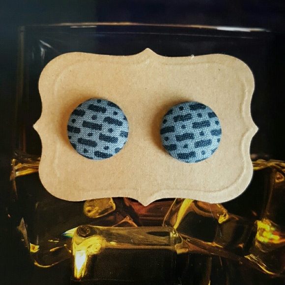 Vintage fabric post earrings