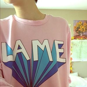 Pastel Pink "Lame" Sweater