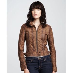 100% Leather Snake Skin Jacket