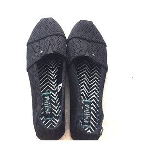 SOLD ****Black slipper shoes like Tom's