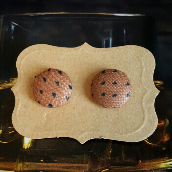Vintage fabric post earrings