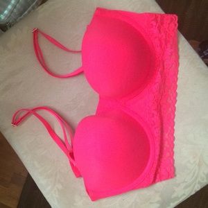 Neon pink/orange Victoria's Secret bra