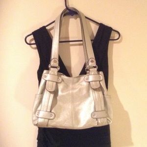 Silver Tignanello shoulder bag. Never used!