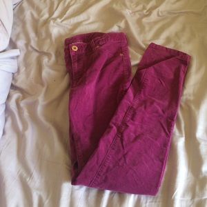 Burgundy corduroy pants