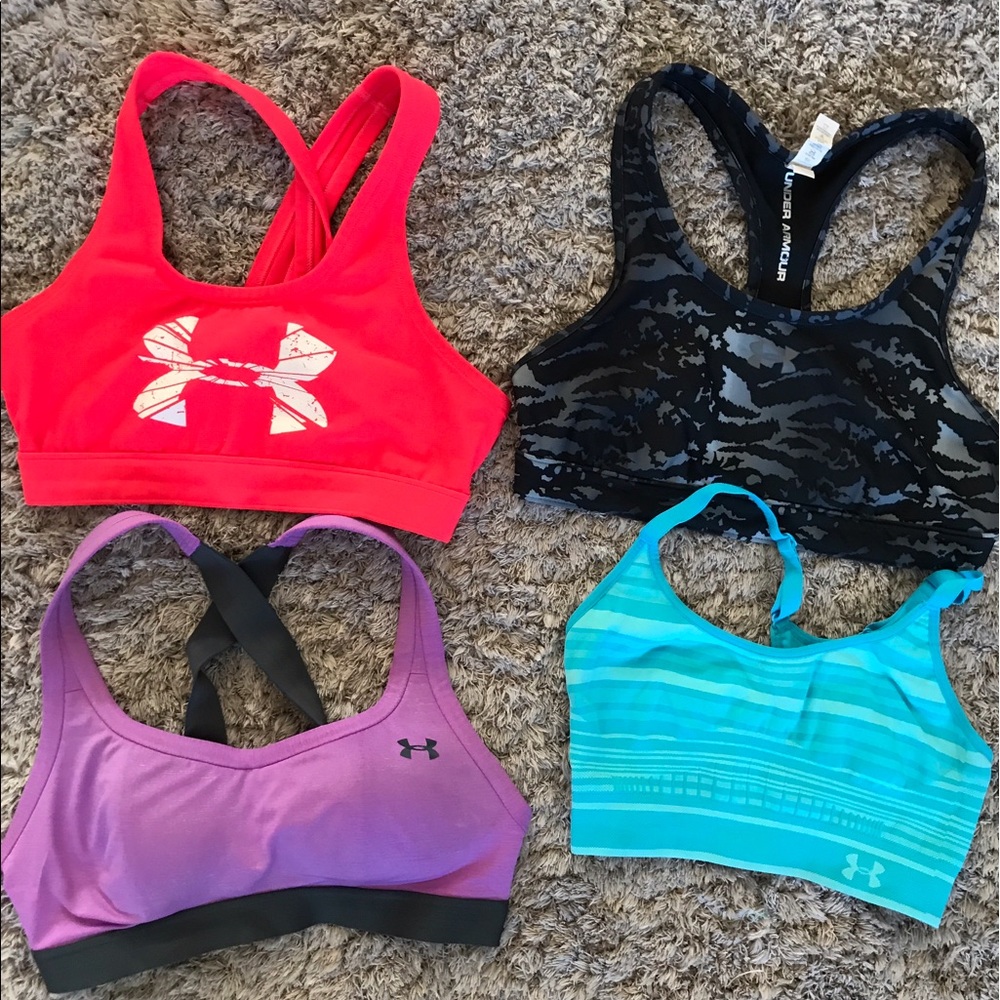 Small Under Armour sports bras.