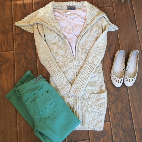 Cream long sweater