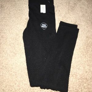 black textured leggings