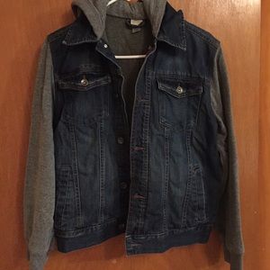 Hooded jean jacket