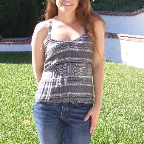 Black and White Striped Tank
