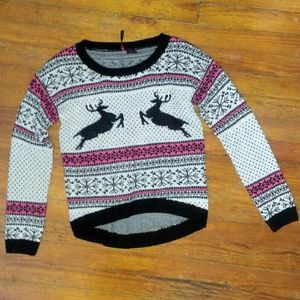 Pink/grey/black Christmas sweater