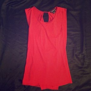 Twisted red blouse