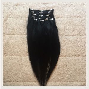 Euronext %100 Human hair extensions black Remy 19"