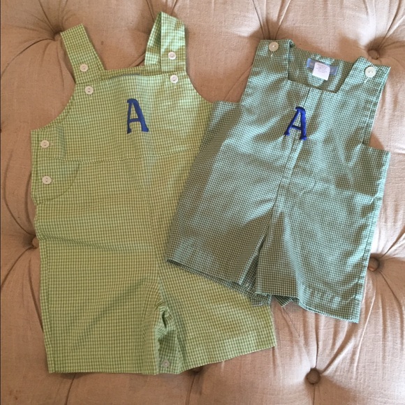 2 monogram "A" Jon Jon's. Size 2t and 6 months.