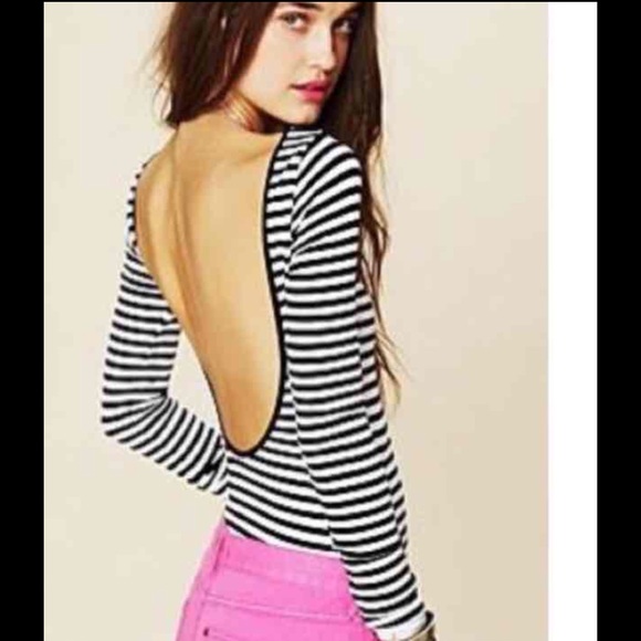 Free people backless shirt
