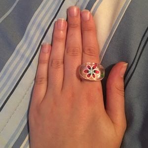 Cute Plastic Flower Ring