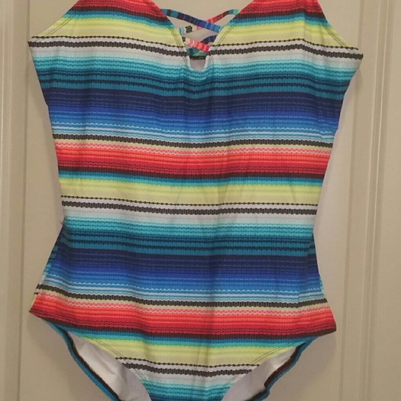 Forever 21 Striped One Piece Bathing Suit