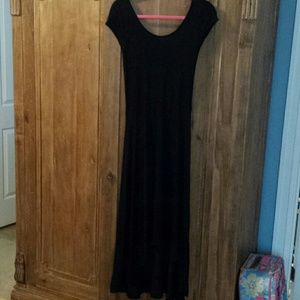 Gap ballet scoop back hi low black dress sz S