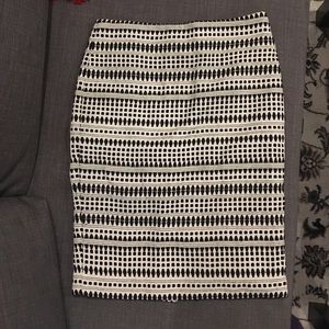 LOFT embroidery pencil skirt