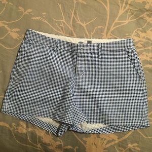 Old Navy blue gingham print cotton shorts