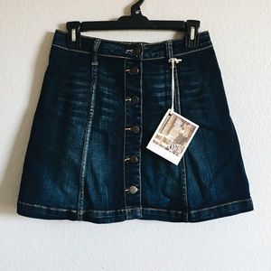Mini denim skirt