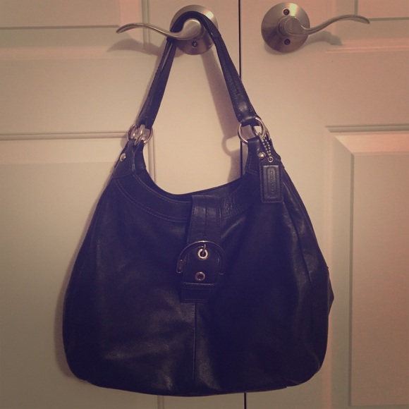 Black Leather Coach Bag