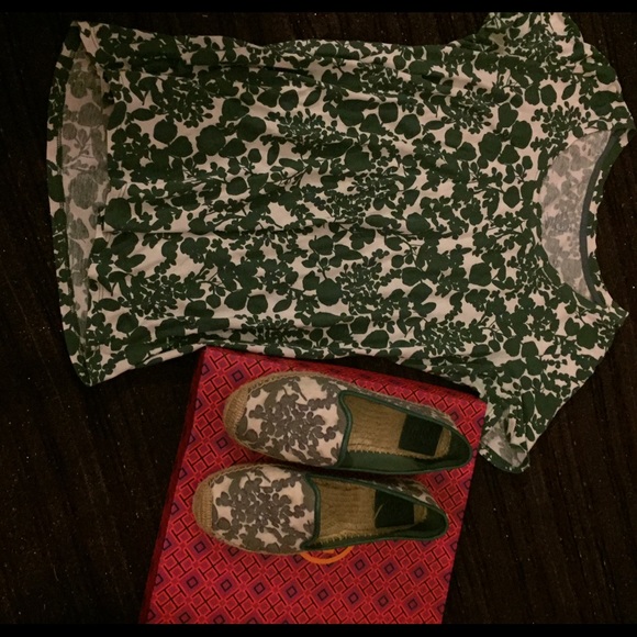 Tory Burch printed espadrille + matching shirt