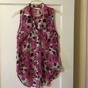 Floral Button Down Tank
