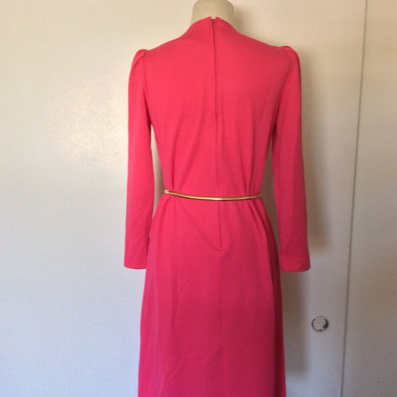 Vintage Leslie Fay Pink Sheath Dress - Picture 4 of 4