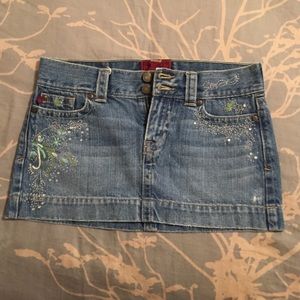 Hollister denim micro mini skirt
