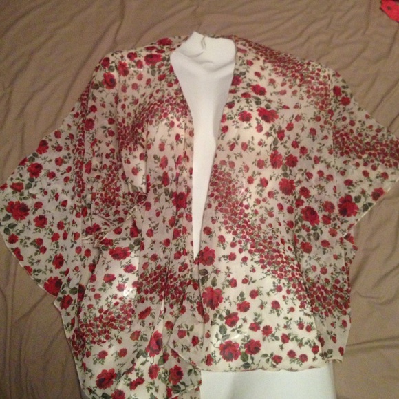 Rose-print cover-up