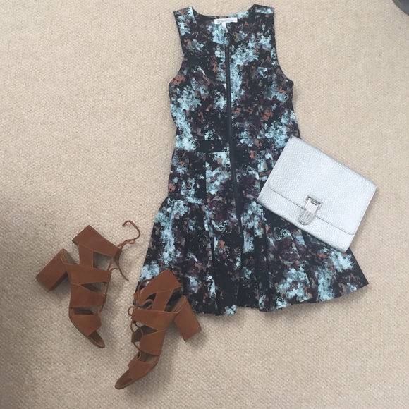 BCBGgeneration multi-color flare dress