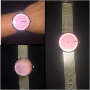 Unique women's metal mesh stainless steel watch