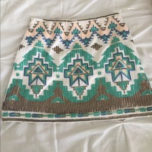 Sequin embellished skirt