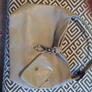 Dooney bourke hobo soft gray purse and coin bag!