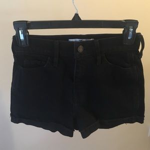 High rise black shorts