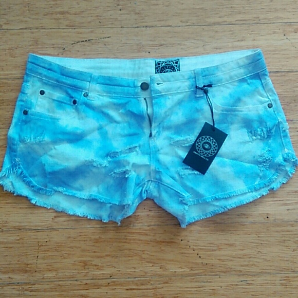 Purple tyedye shorts