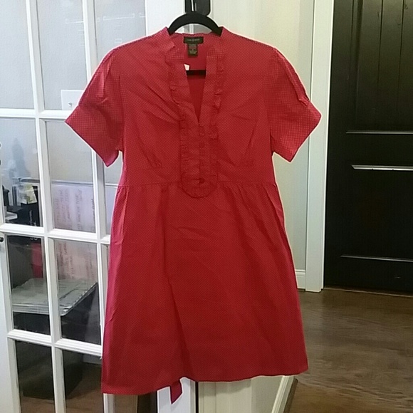 New! XL red and white polka dot stretch dress