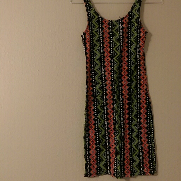 Neon Geo Print Dress