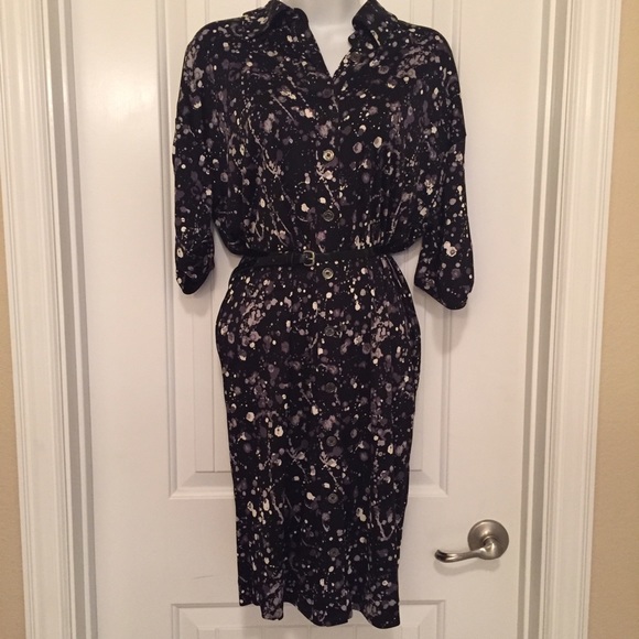 Tory Burch Splattered Paint Shirt Dress
