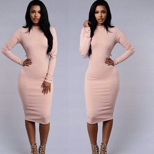 Fashion Nova LeAnn Dress in blush