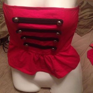 Peplum tube top