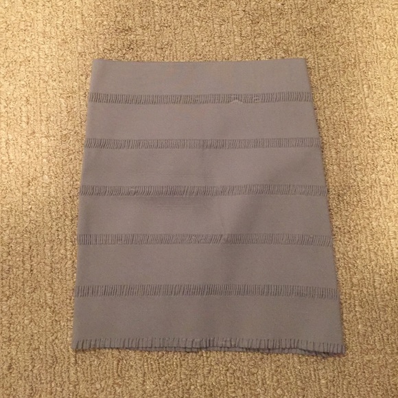 Grey banded mini skirt