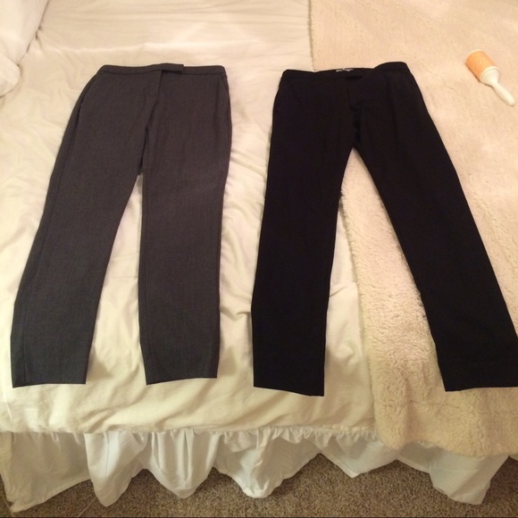 H&M suit pants (black and gray)