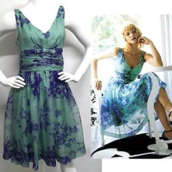 Anthropologie Tea Organdy Dress. Size 8P